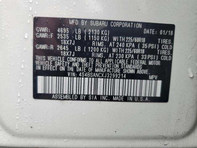 2018 SUBARU OUTBACK 2.5I LIMITED 4S4BSANCXJ3299214