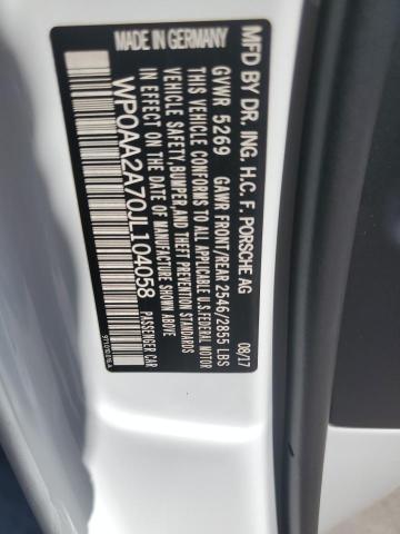 2018 PORSCHE PANAMERA 4 WP0AA2A70JL104058