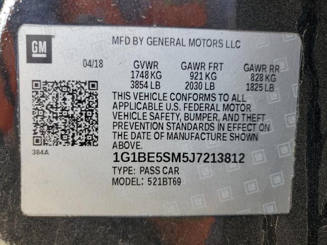 2018 CHEVROLET CRUZE LT 1G1BE5SM5J7213812