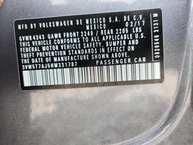 2017 VOLKSWAGEN JETTA GLI 3VW5T7AJ5HM331787