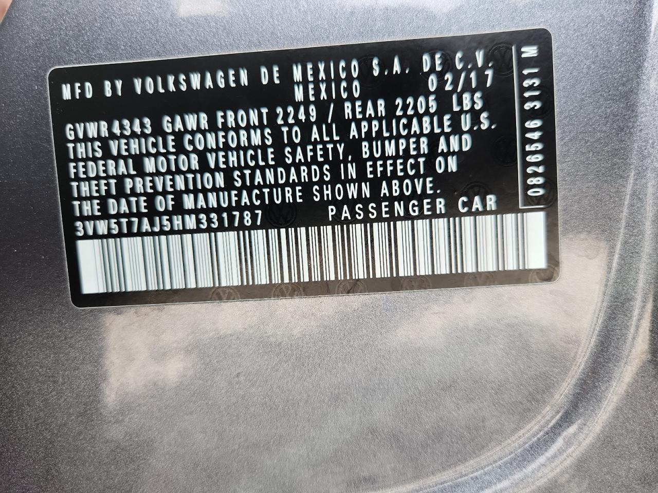 VOLKSWAGEN JETTA GLI