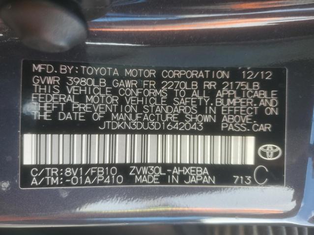 2013 TOYOTA PRIUS - JTDKN3DU3D1642043