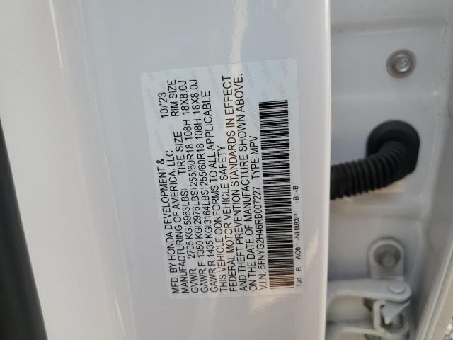 2024 HONDA PILOT EXL 5FNYG2H46RB007227