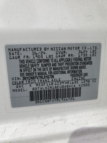 2024 NISSAN VERSA SR 3N1CN8FV7RL916726