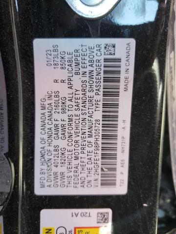 2023 HONDA CIVIC TOUR 2HGFE1F98PH305728