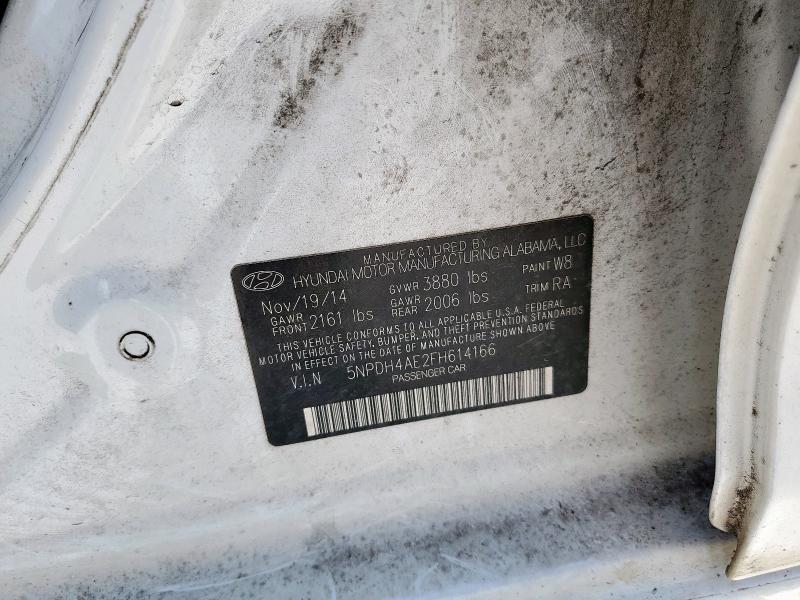 2015 HYUNDAI ELANTRA SE 5NPDH4AE2FH614166