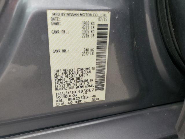 2015 NISSAN ALTIMA 2.5 1N4AL3AP3FC483067