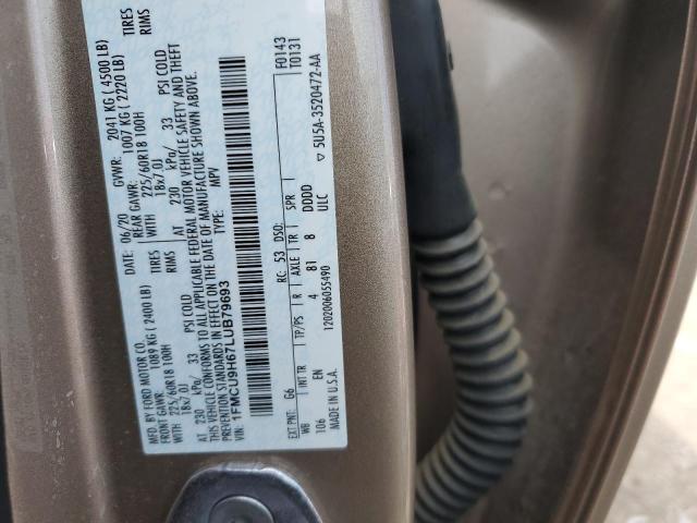 2020 FORD ESCAPE SEL 1FMCU9H67LUB79693