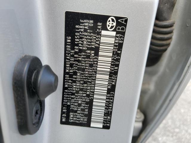 2016 TOYOTA COROLLA L 5YFBURHE6GP560493