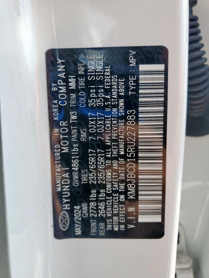 2024 HYUNDAI TUCSON BLU KM8JBCD15RU227883