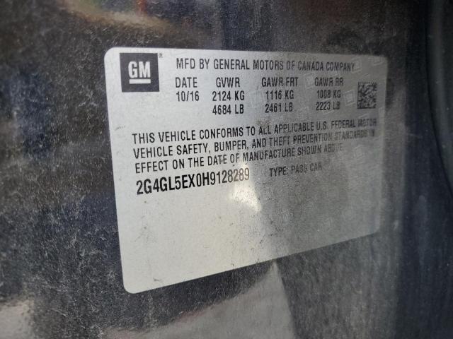 2017 BUICK REGAL SPOR 2G4GL5EX0H9128289