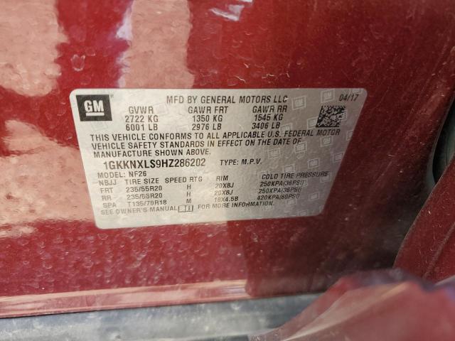 2017 GMC ACADIA DEN 1GKKNXLS9HZ286202