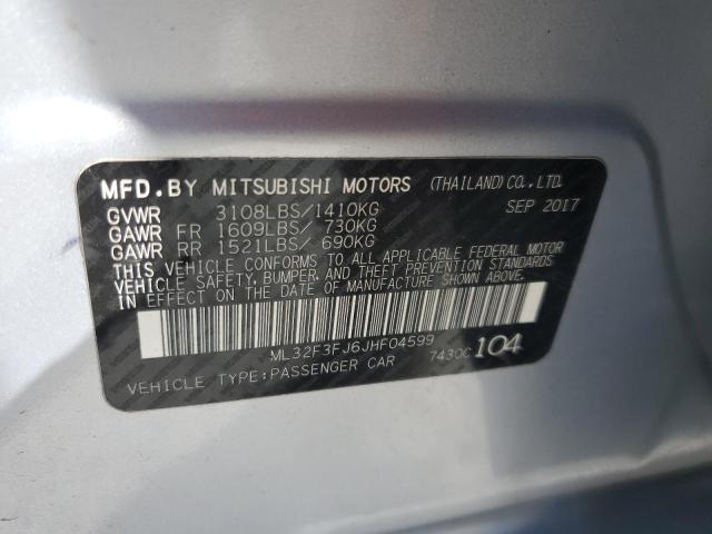 2018 MITSUBISHI MIRAGE G4 ML32F3FJ6JHF04599