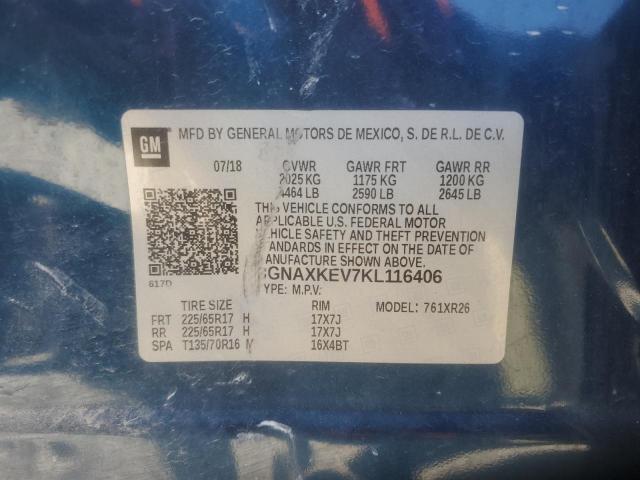 2019 CHEVROLET EQUINOX LT 3GNAXKEV7KL116406