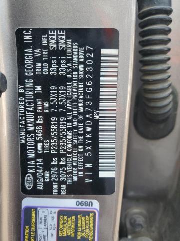 2015 KIA SORENTO SX - 5XYKWDA73FG623027