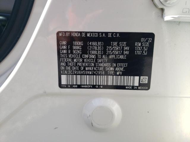 2022 HONDA HR-V EX 3CZRU6H59NM742958