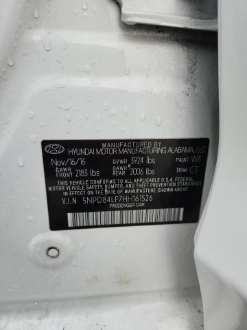 2017 HYUNDAI ELANTRA SE 5NPD84LF7HH161526