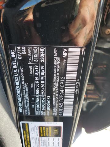 2015 MERCEDES-BENZ ML 350 4JGDA5JB2FA440912