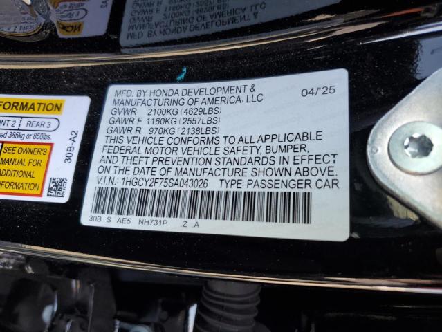 2025 HONDA ACCORD HYBRID SPORT-L 1HGCY2F75SA043026