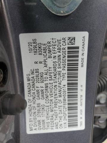 2021 HONDA CIVIC SPOR #3290443783