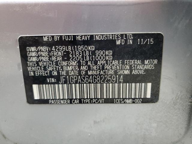 2016 SUBARU IMPREZA SP #3263652715