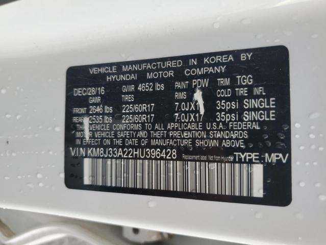 2017 HYUNDAI TUCSON LIM KM8J33A22HU396428