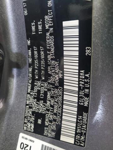 2017 TOYOTA SIENNA XLE 5TDYZ3DC5HS863853