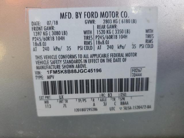 2018 FORD EXPLORER #3292514703