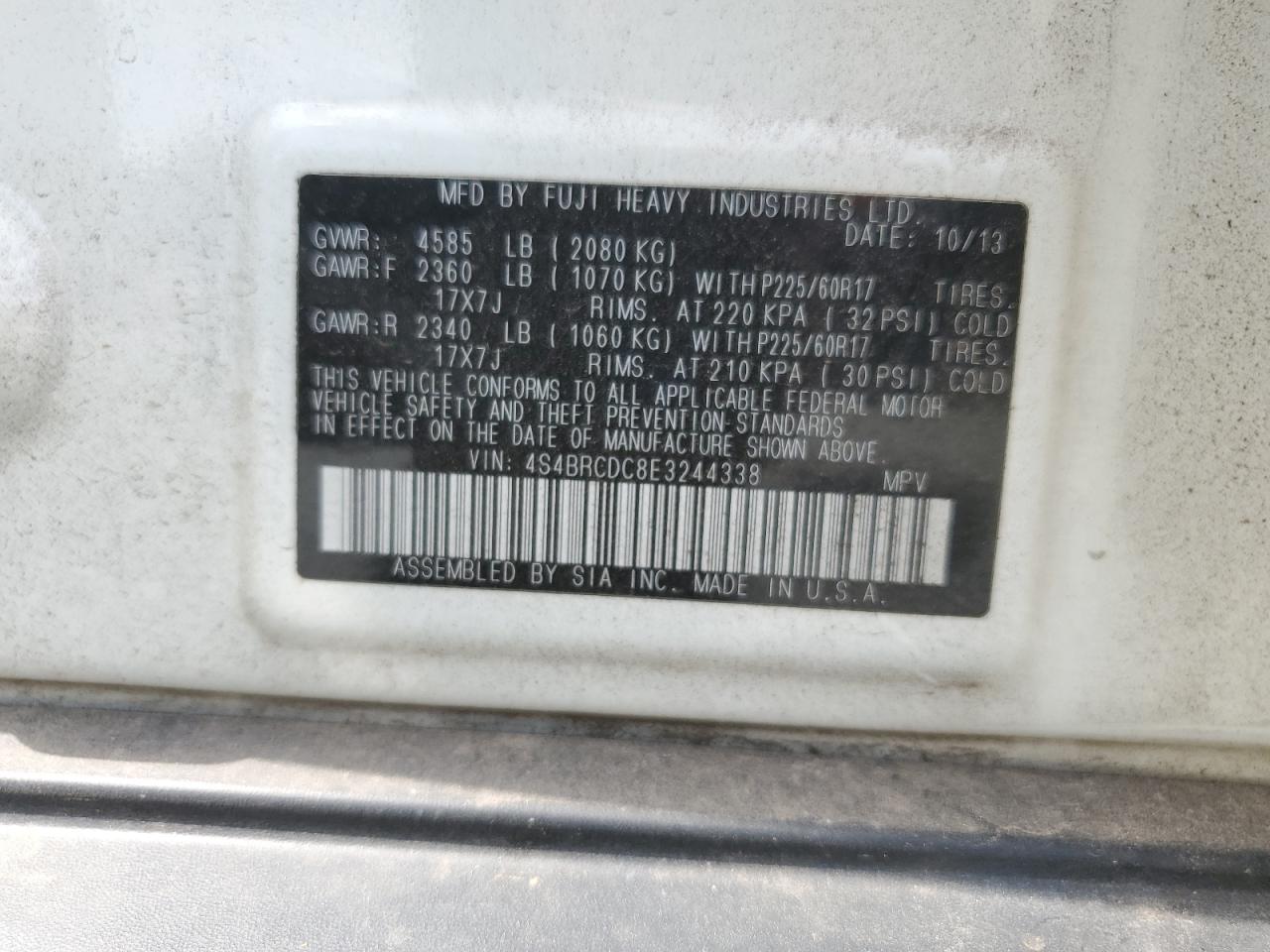 SUBARU OUTBACK 2.5I PREMIUM