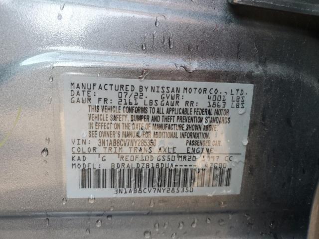 2022 NISSAN SENTRA SV 3N1AB8CV7NY285350