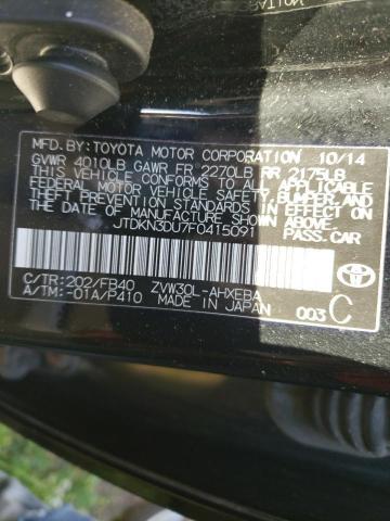 2015 TOYOTA PRIUS #3240105544