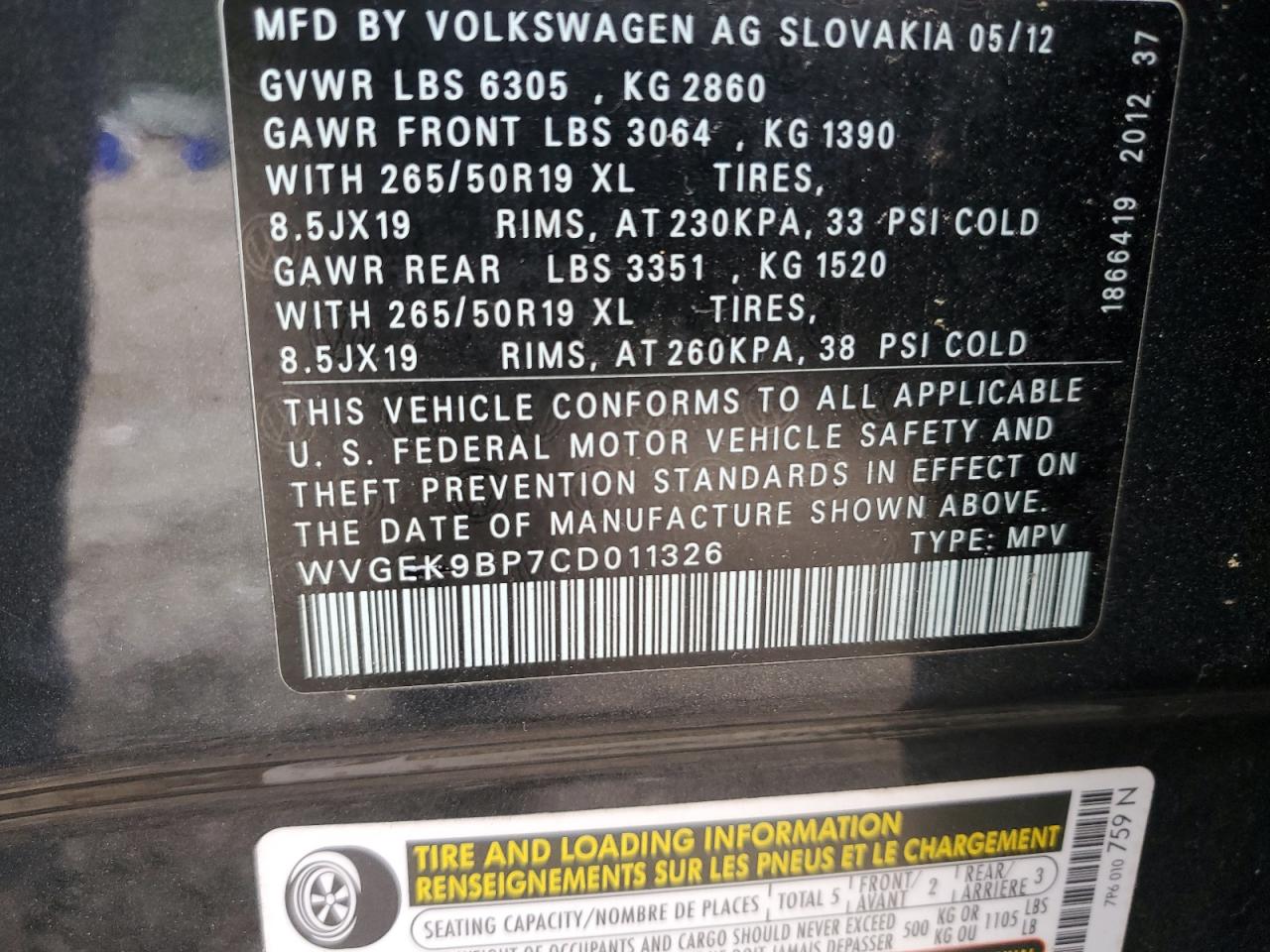 VOLKSWAGEN TOUAREG V6 TDI