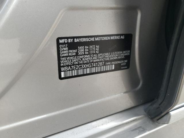 2017 BMW 740 I WBA7E2C3XHG741287