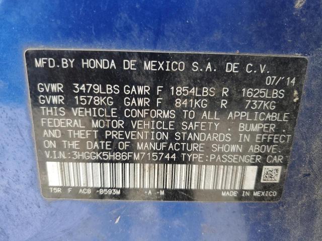 2015 HONDA FIT EX 3HGGK5H86FM715744