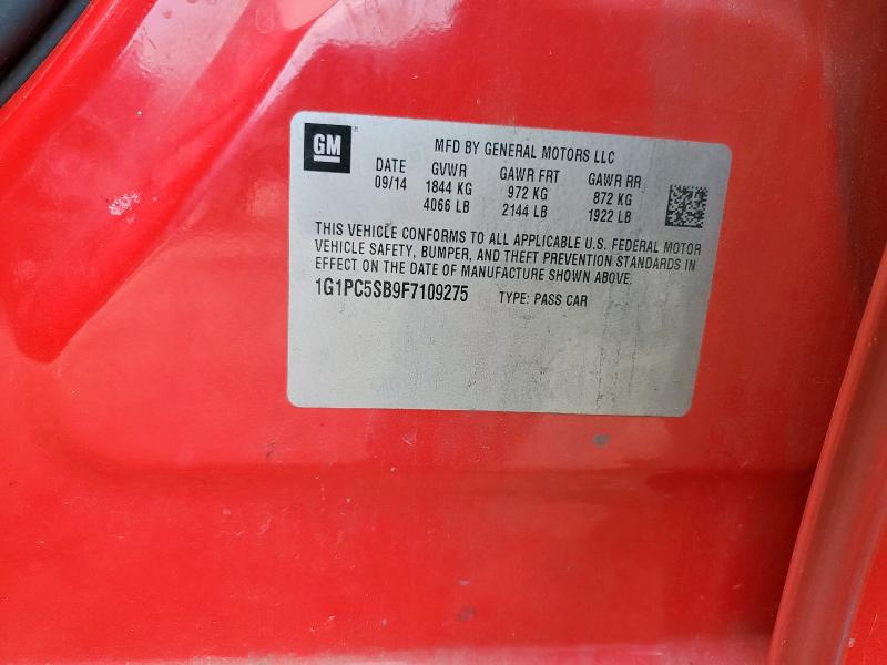 2015 CHEVROLET CRUZE LT - 1G1PC5SB9F7109275