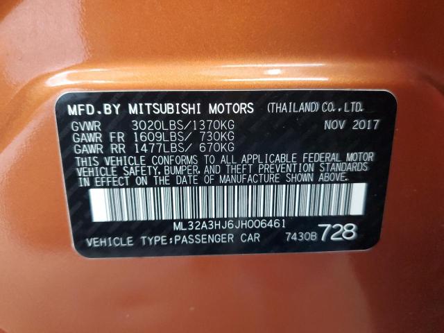 2018 MITSUBISHI MIRAGE ES ML32A3HJ6JH006461