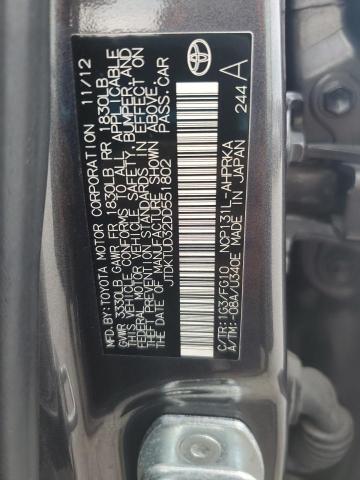 2013 TOYOTA YARIS - JTDKTUD32DD551802