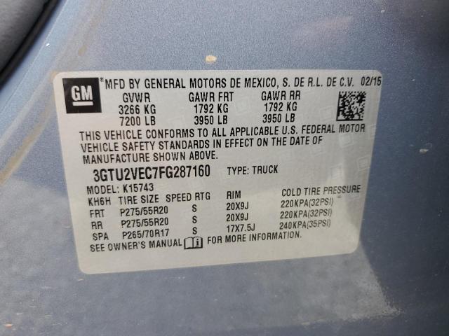 2015 GMC SIERRA K15 3GTU2VEC7FG287160