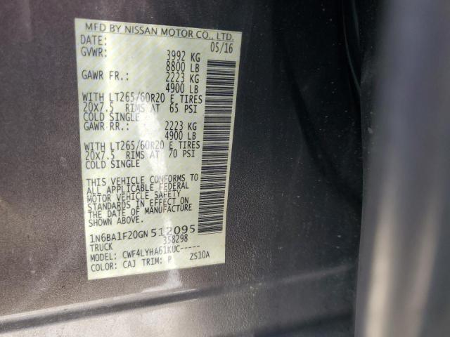 2016 NISSAN TITAN XD SL 1N6BA1F20GN512095