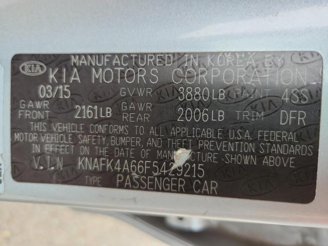 2015 KIA FORTE LX KNAFK4A66F5429215