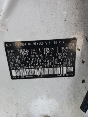 2019 HONDA FIT LX 3HGGK5H44KM717290