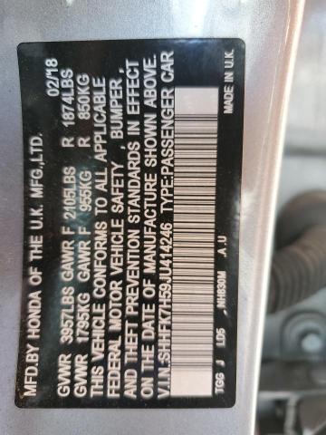 2018 HONDA CIVIC EX SHHFK7H59JU414246