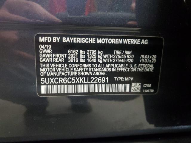 2019 BMW X5 XDRIVE4 5UXCR6C5XKLL22691