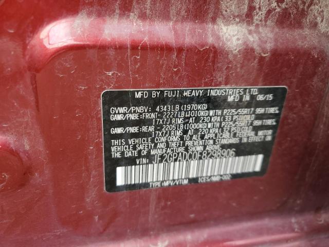 2015 SUBARU XV CROSSTREK 2.0 PREMIUM JF2GPADC0F8298906