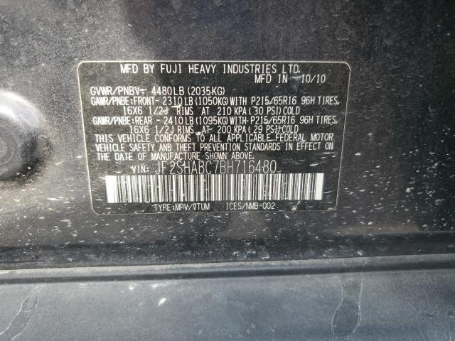 2011 SUBARU FORESTER 2.5X - JF2SHABC7BH716480