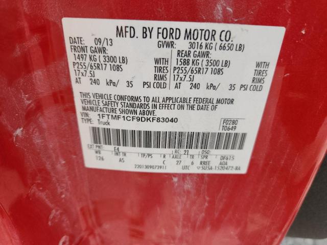 2013 FORD F150 - 1FTMF1CF9DKF83040