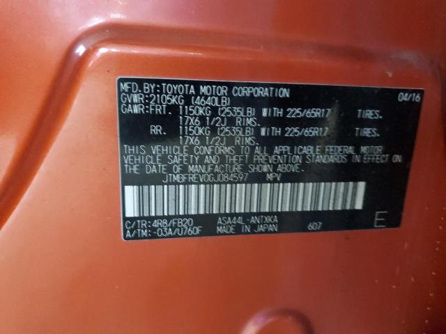 2016 TOYOTA RAV4 LE JTMBFREV0GJ084597