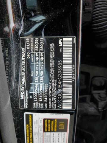 2015 MERCEDES-BENZ GLK 350 4MATIC WDCGG8JB4FG396985