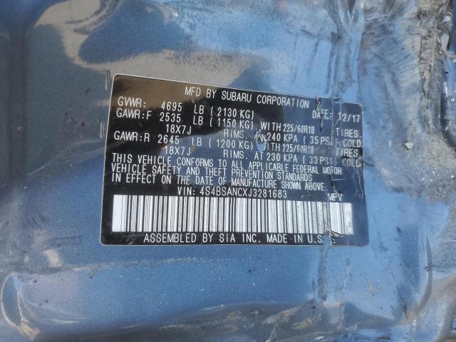 2018 SUBARU OUTBACK 2. 4S4BSANCXJ3281683