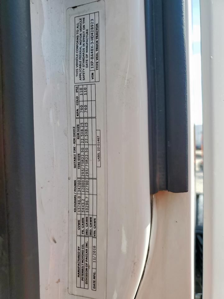 Lot #3312308775 2017 PETERBILT TRACTOR 579